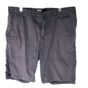 BDG Chino Shorts Mens 33 Gray Flat Front Casual Cotton Blend
